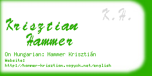 krisztian hammer business card